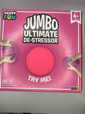 Jumbo Pink Squishy Stress Ball Viral De-Stressor Squeeze Toy Soft Sensory Relief